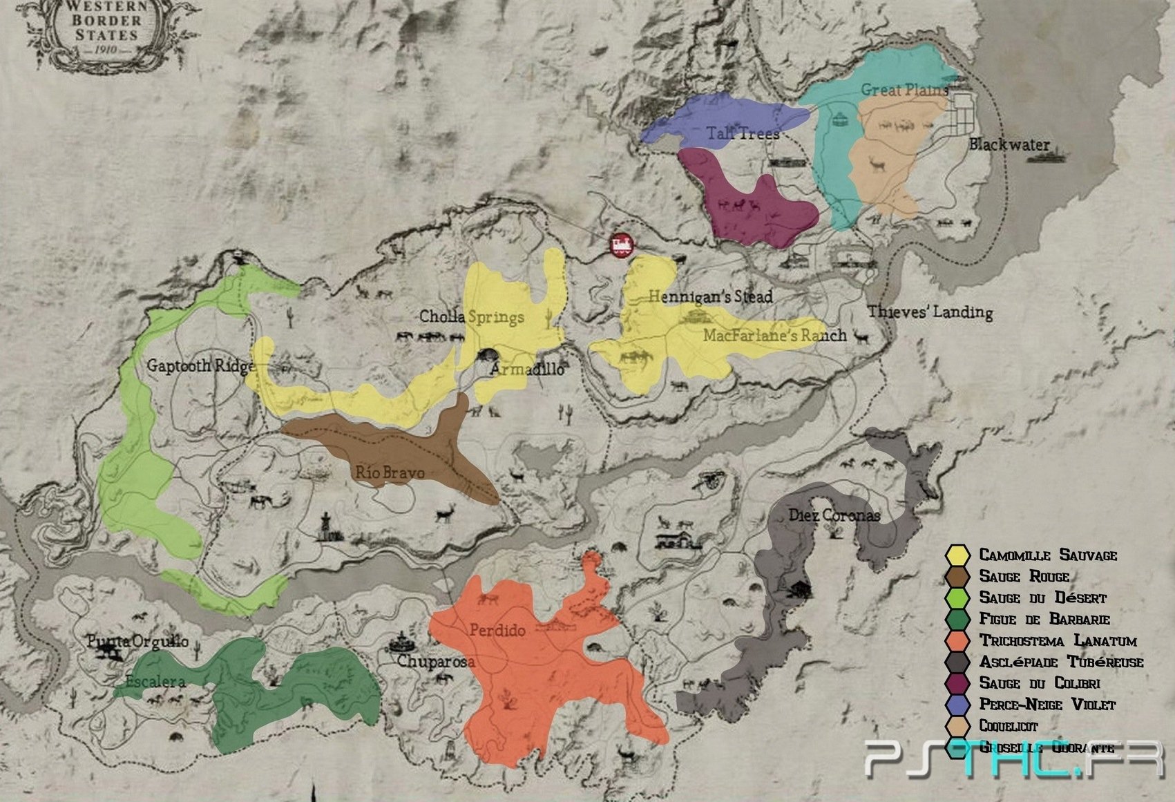 Карта растений в rdr 2